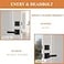 Probrico Square Keyed Entry Levers and Double Cylinder Deadbolts Combo Pack Flat Black Heavy Duty Entrance Locksets for Office Bedroom and Front Door 4 Pack Keyed AlikeAll Same Keys