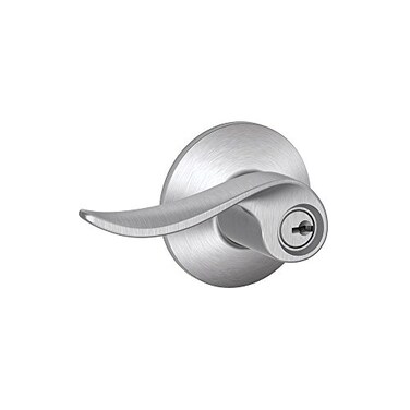 SCHLAGE F51A SAC 626 Sacramento Lever Keyed Entry Lock Satin Chrome