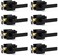 Sopoby 8 Pack Passage Door Handles Matte Black Door Knobs Interior Door Knobs Square Heavy Duty NonLocking Handlesets Hall Closet Handles Reversible for Right Left Sided Doors