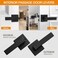 Sopoby 8 Pack Passage Door Handles Matte Black Door Knobs Interior Door Knobs Square Heavy Duty NonLocking Handlesets Hall Closet Handles Reversible for Right Left Sided Doors