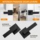 Sopoby 8 Pack Passage Door Handles Matte Black Door Knobs Interior Door Knobs Square Heavy Duty NonLocking Handlesets Hall Closet Handles Reversible for Right Left Sided Doors