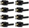 Sopoby 8 Pack Passage Door Handles Matte Black Door Knobs Interior Door Knobs Square Heavy Duty NonLocking Handlesets Hall Closet Handles Reversible for Right Left Sided Doors