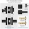TICONN Matte Black Door Handle Heavy Duty Reversible Square Door Lever for Bedroom Bathroom Rooms Deadbolt with Passage Lever 1 Pack