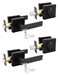 Tinewa Square Keyed Alike FrontExterior Door Levers with Single Cylinder Deadbolt Flat Black Entry Door Knob Lock Sets with Deadbolt Combination Sets for EntranceFront and Office Doors2 Pack