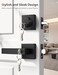 Tinewa Square Keyed Alike FrontExterior Door Levers with Single Cylinder Deadbolt Flat Black Entry Door Knob Lock Sets with Deadbolt Combination Sets for EntranceFront and Office Doors2 Pack