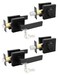 Tinewa Square Keyed Alike FrontExterior Door Levers with Single Cylinder Deadbolt Flat Black Entry Door Knob Lock Sets with Deadbolt Combination Sets for EntranceFront and Office Doors2 Pack