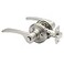 Copper Creek KL2231SS Scandinavian Push Button Privacy Kash NonHanded Lever Satin Stainless