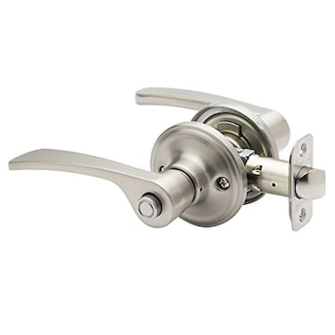 Copper Creek KL2231SS Scandinavian Push Button Privacy Kash NonHanded Lever Satin Stainless