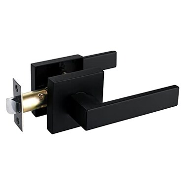 NEWBANG Solid Door Lever Handle Matte Black Finish