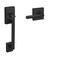 SCHLAGE Schlage FE285 CEN 622 BRW COL Century Front Entry Handle and Broadway Lever with Collins Trim Lower Half Grip Interior Matte Black