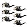KNOBWELL 6 Pack Matte Black Finish Keyless Interior Door Handle Classic Passage Door Lever for Hallway Closet NonLocking Wave Style Doorknobs with Universal Handle