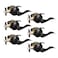 KNOBWELL 6 Pack Matte Black Finish Keyless Interior Door Handle Classic Passage Door Lever for Hallway Closet NonLocking Wave Style Doorknobs with Universal Handle