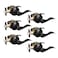 KNOBWELL 6 Pack Matte Black Finish Keyless Interior Door Handle Classic Passage Door Lever for Hallway Closet NonLocking Wave Style Doorknobs with Universal Handle