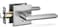 Berlin Modisch Privacy Lever Door Handle Slim Square Easy to Open Locking Lever Set for Bedroom or Bathroom Reversible for Right Left Sided Doors Heavy Duty Satin Nickel Finish