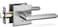 Berlin Modisch Privacy Lever Door Handle Slim Square Easy to Open Locking Lever Set for Bedroom or Bathroom Reversible for Right Left Sided Doors Heavy Duty Satin Nickel Finish