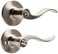 Kwikset Safe Lock by Layton Lever Privacy Lock Satin Nickel