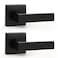 Probrico 2 Pack Dummy Levers in Matte Black FinishHeavy Duty NonTurning Interior Door Handles Reversible Half Dummy Levers for Closet Pantry