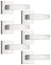 Probrico Contemporary Dummy Door Lever Handle Set Satin Nickel Finish NonTurning Pull Only Inactive Door Handle Zinc Alloy 6 Pack