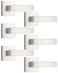 Probrico Contemporary Dummy Door Lever Handle Set Satin Nickel Finish NonTurning Pull Only Inactive Door Handle Zinc Alloy 6 Pack