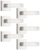 Probrico Contemporary Dummy Door Lever Handle Set Satin Nickel Finish NonTurning Pull Only Inactive Door Handle Zinc Alloy 6 Pack