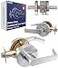 OAKMOORE Heavy Duty Commercial Door Handle Passage Function Grade 2 No LockKey for Meeting Rooms Kitchens Nickel Finish C UL ADA ANSI A1562