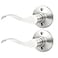 GOBEKOR 2 Pack Brushed Nickel Single Dummy Door Handles Wave LeftHanded Door Lever NonTurning Lock Interior Closet French Door Handle