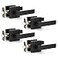 KNOBWELL 4 Pack Matte Black Door Handles Passage Door Knobs Interior for ClosetHallway Inside Door Knobs with Straight LeversNo Lock No Key