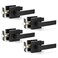 KNOBWELL 4 Pack Matte Black Door Handles Passage Door Knobs Interior for ClosetHallway Inside Door Knobs with Straight LeversNo Lock No Key