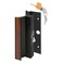 PRIME-LINE PrimeLine C 1094 Patio Door Surface with Hook Latch Extruded Black Finish Keyed Single Pack