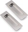Aibeli 472 Inch Recessed Finger Flush Pulls for Closet Door Brushed Nickel Sliding Barn Door Handle SUS 304 Stainless Steel Rectangular Cabinet Pulls Hardware2 Pack