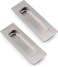 Aibeli 472 Inch Recessed Finger Flush Pulls for Closet Door Brushed Nickel Sliding Barn Door Handle SUS 304 Stainless Steel Rectangular Cabinet Pulls Hardware2 Pack