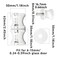AUXBC 2PCS Aluminium Alloy DoubleSided Bathroom Pull Knobs Chrome Plated Shower Glass Door Solid Handles Replacement Handles