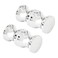 AUXBC 2PCS Aluminium Alloy DoubleSided Bathroom Pull Knobs Chrome Plated Shower Glass Door Solid Handles Replacement Handles