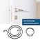 Be In Your Mind 20pcs Door Handle Spring Repair Kit 25 Turn Coil 2mm Thick 275mm Diameter Coils 1mm Circlip DIY Door Handle Kit Black Coating HP934W