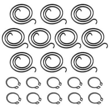 Be In Your Mind 20pcs Door Handle Spring Repair Kit 25 Turn Coil 2mm Thick 275mm Diameter Coils 1mm Circlip DIY Door Handle Kit Black Coating HP934W