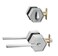 Berlin Modisch Zero Gravity Metro Series Entry Lever Door Handle Set and Single Cylinder Deadbolt Locking Lever HandleSet Front Door or Office Reversible Heavy Duty Satin Nickel Finish