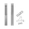 BRIXWELL Brixwell Chrome Patio Flush Mount Handle Set Without Key Cylinder Metal Built 712 Length 658 Hole Spacing 78 Width Metal Sliding Door Handle Set Flush Sliding Door Handle