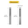 BRIXWELL Brixwell Chrome Patio Flush Mount Handle Set Without Key Cylinder Metal Built 712 Length 658 Hole Spacing 78 Width Metal Sliding Door Handle Set Flush Sliding Door Handle