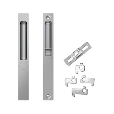 BRIXWELL Brixwell Chrome Patio Flush Mount Handle Set Without Key Cylinder Metal Built 712 Length 658 Hole Spacing 78 Width Metal Sliding Door Handle Set Flush Sliding Door Handle