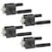 FILTA 4 Pack Matte Black Passage Door Handles Knurled Door Levers Interior Matte Black Door Lever Bathroom Door Knobs Heavy Duty Square Door Lock