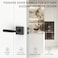 FILTA 4 Pack Matte Black Passage Door Handles Knurled Door Levers Interior Matte Black Door Lever Bathroom Door Knobs Heavy Duty Square Door Lock