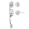 Goldenwarm Front Door Handle and Deadbolt Set Brushed Nickel Front Door Lock Set with Reversible Handle Lever Classic Front Door Hardware Single Cylinder Front Door Entry Lock