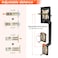 Haidms Black Front Door Handle and Deadbolt Set Entry Door Handle and Deadbolt with Reversible Handle LeverFront Door Lock Set Exterior Door Handles and Locks