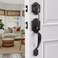 Haidms OilRubbed Bronze Front Door Handle and Deadbolt Set Front Door Lock Set Entry Door Locksets with Deadbolt Single Cylinder Exterior Door Handle with Reversible Handle Lever