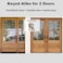 HISAFE Keyed Alike Double Door Handle SetSingle Door Handle Set Matte Black Halifax Exterior Door Lockset with DeadboltLever LeftRight Handed