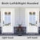 HISAFE Keyed Alike Double Door Handle SetSingle Door Handle Set Matte Black Halifax Exterior Door Lockset with DeadboltLever LeftRight Handed