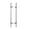 HONGYUN 48Inch Long Square Door Pull Handle with Solid Standoffs HeavyDuty Commercial Grade 304 Stainless Steel for Interior Exterior Push Pull Glass and Barn Doors Brushed Finish