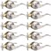 Knobonly 10 x Wave Style Door Levers Hall Closet Passage Handles Brushed Nickel Finish Handleset Stainless Steel