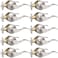 Knobonly 10 x Wave Style Door Levers Hall Closet Passage Handles Brushed Nickel Finish Handleset Stainless Steel