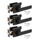 KNOBWELL 3 Pack Matte Black Door Handle Lever Keyed Entry Door Knob Front Leverset Lockset Matte Black Finish 213 lb One LeverNot Keyed Alike